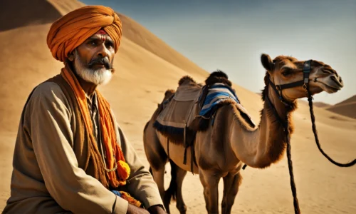 the tame dromedary used as a mount in the Sahara